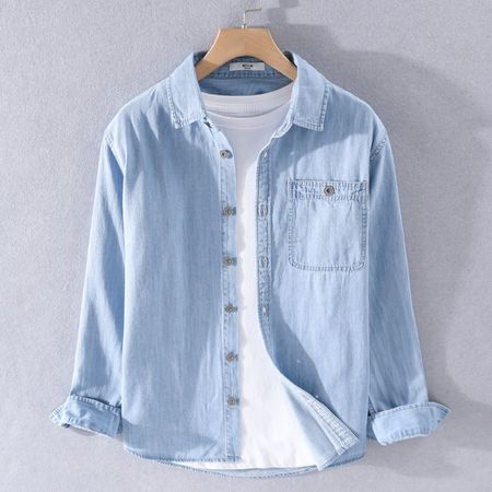 Men's Denim Shirt Casual Jacket All-match Shirt